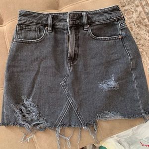 Black jean skirt